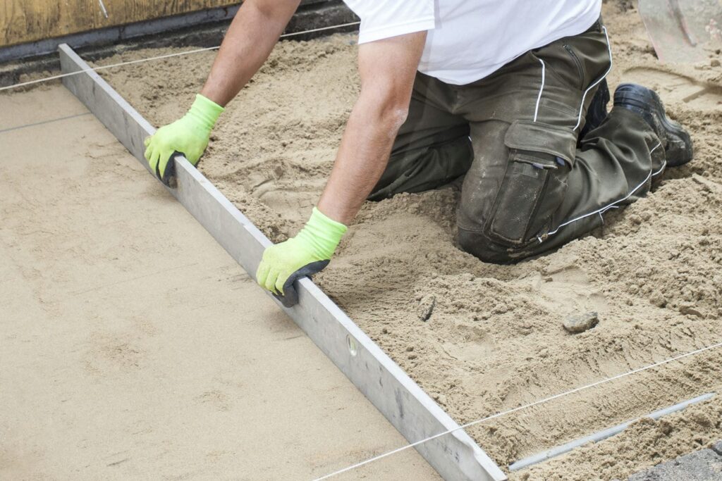 installation paving slabs